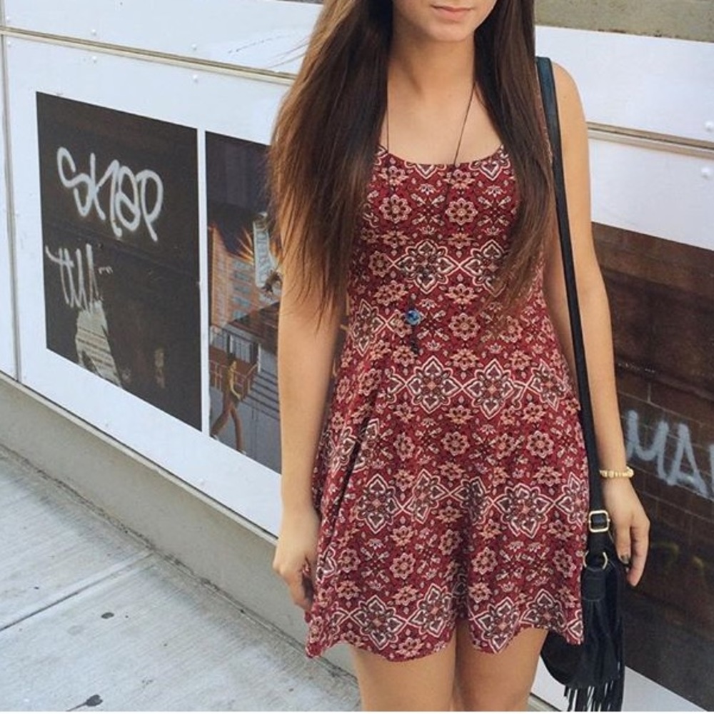 Floral red dress